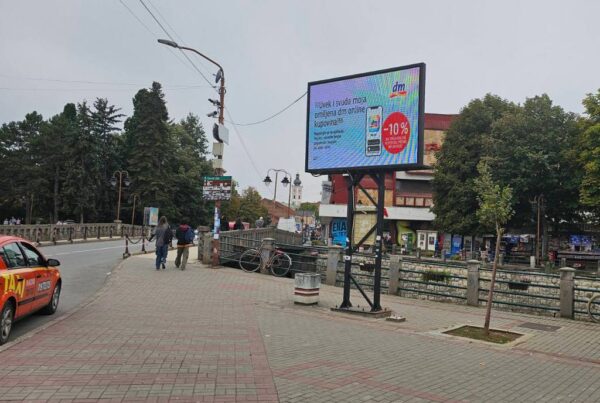 Led Ekran 119, površina 4x3 metara, lokacija Knjaževac - centar, ulica Knjaza Miloša
