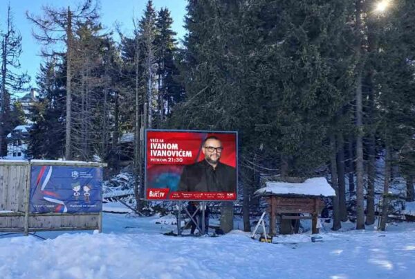 Led Ekran 121, površina 4x3 metara, lokacija Kopaonik, kod hotela Grey