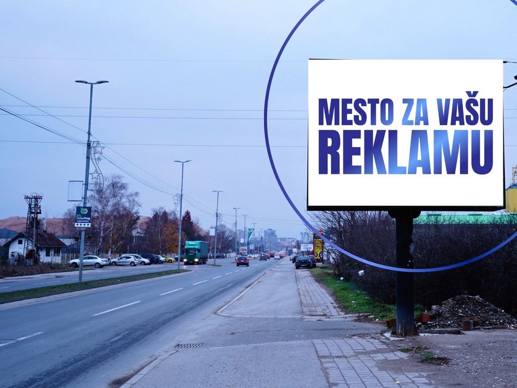 Led ekran 128, površina 4x3 metara, lokacija Jasički put, u pravcu izlaska iz Kruševca ka auto-putu
