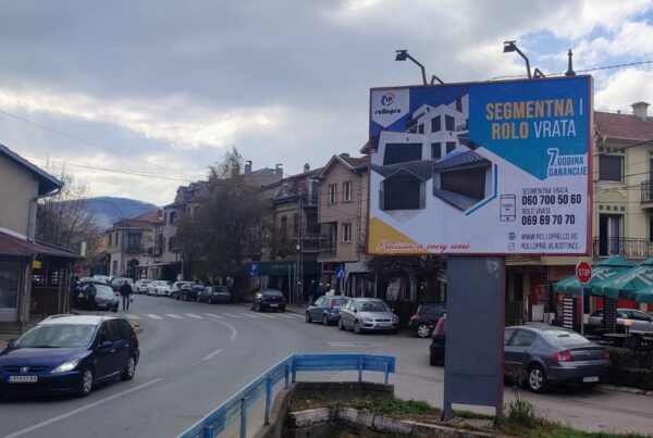 Bilbord BB-465, površine 4x3 metara, osvetljen - Zanatski centar, Tromost u pravcu Leskovca